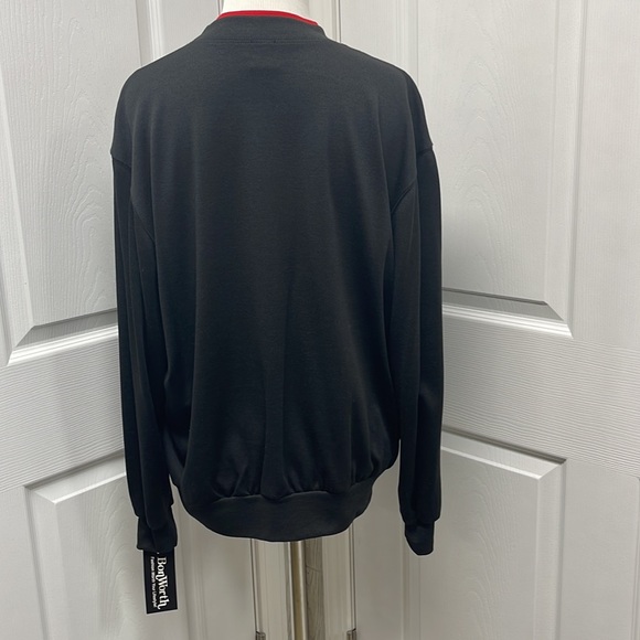 BonWorth Black Embroidered Floral Pullover Sweatshirt Small - Picture 7 of 12